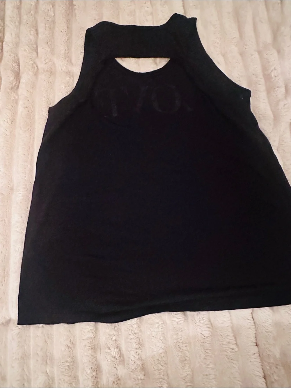 Girls' Black 'Love to Shine' Metallic Print Tank Top